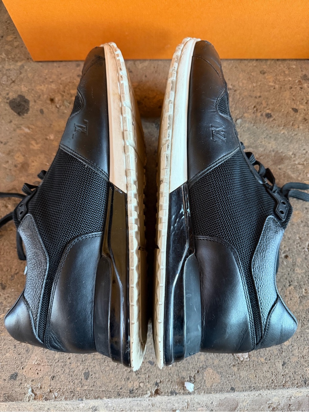 Auth. Louis Vuitton Black Men’s Run Away Sneakers - Picture 2 of 14